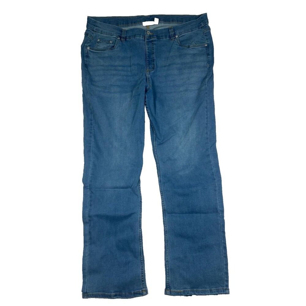 Laurie Felt d&co Plus 22 Light Wash Straight Leg Stretch Jeans Women
